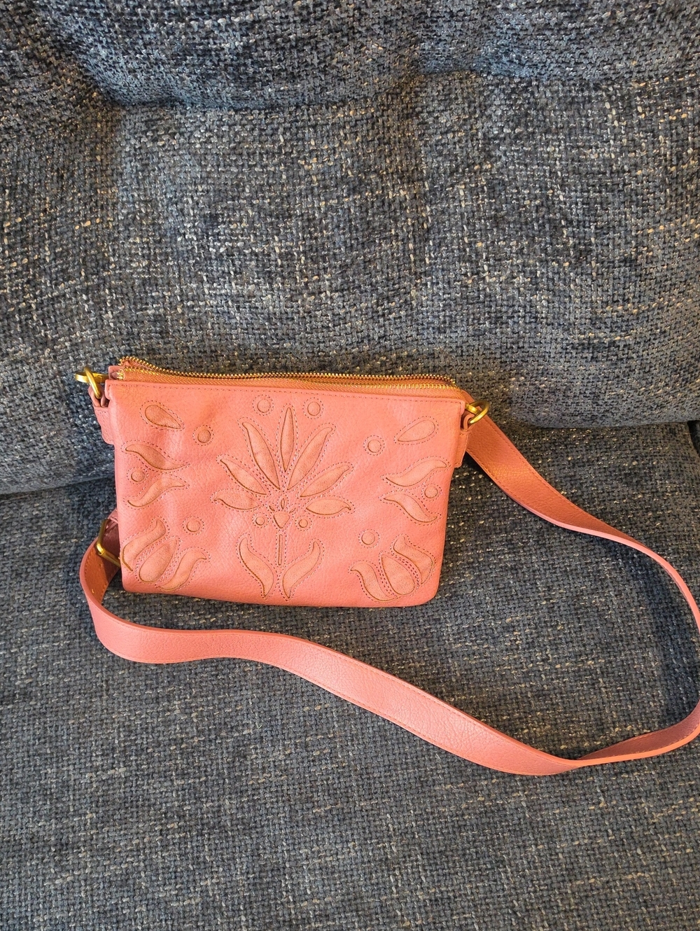 Style & Co. Coral Embossed Floral Crossbody Bag
